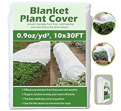 Plant Covers Freeze Protection 10 ft x 30 ft Floating Row Cover 0.9oz/yd² Garden Fabric Plant Cover for Winter Frost/Sun Pe…