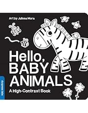 Hello, Baby Animals: A Black-and-White Board Book for Babies That Helps Visual Development (High-Contrast Books)