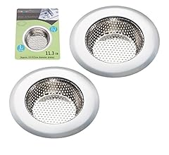 Fengbao 2PCS Kitchen Sink Strainer - Stainless Steel, Large Wide Rim 4.5" Diameter