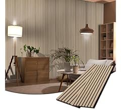 BUBOS Acoustic Wood Wall Panels,2 Pack 47.2” x 12.8” Wood Slat Wall Panels,Soundproof Wall Panels for Living Room,Bedroom,K…