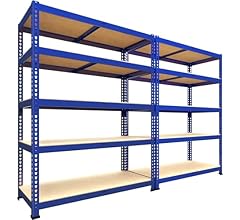 PrimeZone 16" D x 36" W x 72" H Heavy Duty Storage Shelves - 2 Packs 5 Tier Adjustable Garage Storage Shelving, Metal Stora…