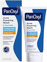 PanOxyl Acne Foaming Wash Benzoyl Peroxide 10% Maximum Strength Antimicrobial, 5.5 Oz