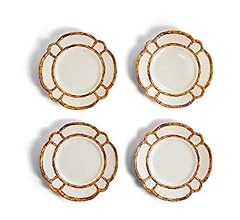 Two's Company Set of 4 Bamboo Touch Dinner Plate