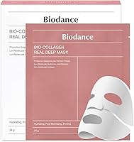 BIODANCE Bio-Collagen Real Deep Mask, Hydrating Overnight Hydrogel Mask, Pore Minimizing, Elasticity Improvement, 34g x4ea