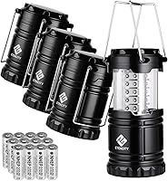 Etekcity Camping Lanterns for Power Outages 4 Pack, Flashlight for Camping Essentials, Emergency Led Battery Operated...