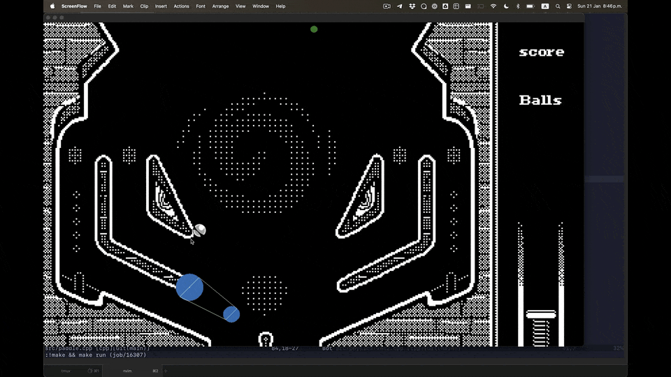 Making a pinball game for Playdate: Part 02, the physics