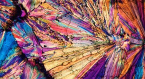 sugar crystal through a microscope