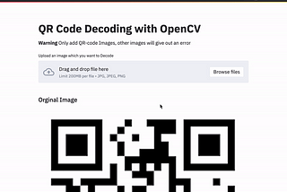 Create a QR-Code Decoder web application using OpenCV and Streamlit