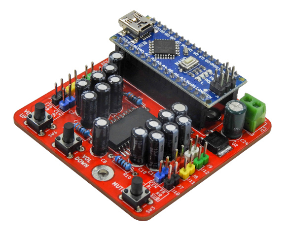 Finished 5.1-channel analog audio processor board.