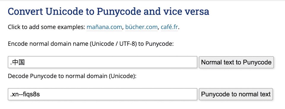 Punycode convert