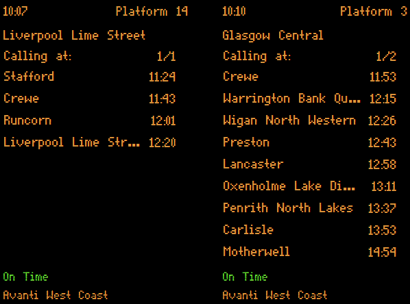 DepartureBoard