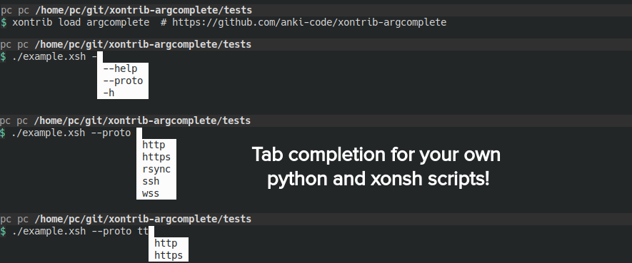 xontrib-argcomplete