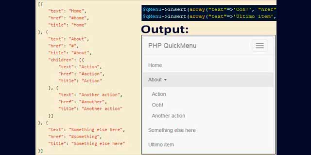 php-quick-menu