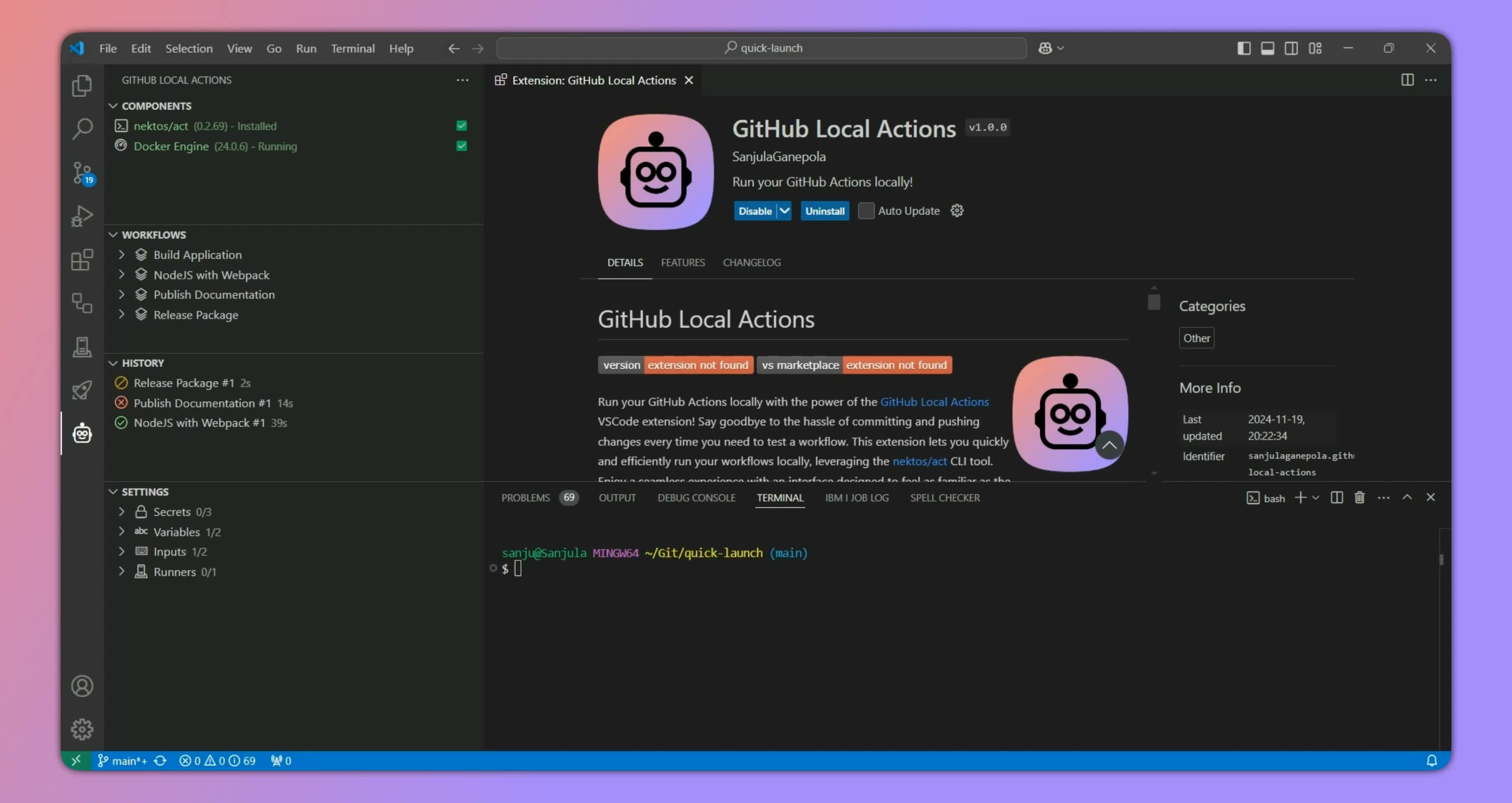 github-local-actions