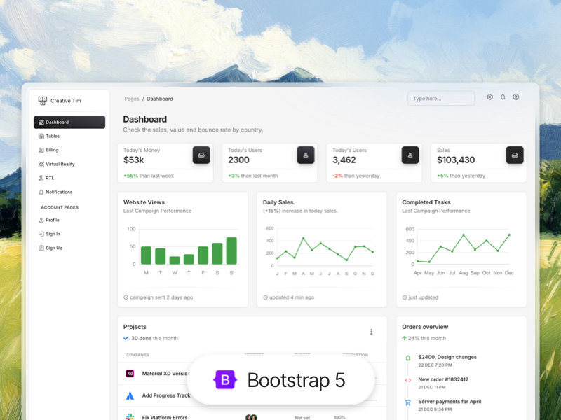 Material Dashboard 3 Image