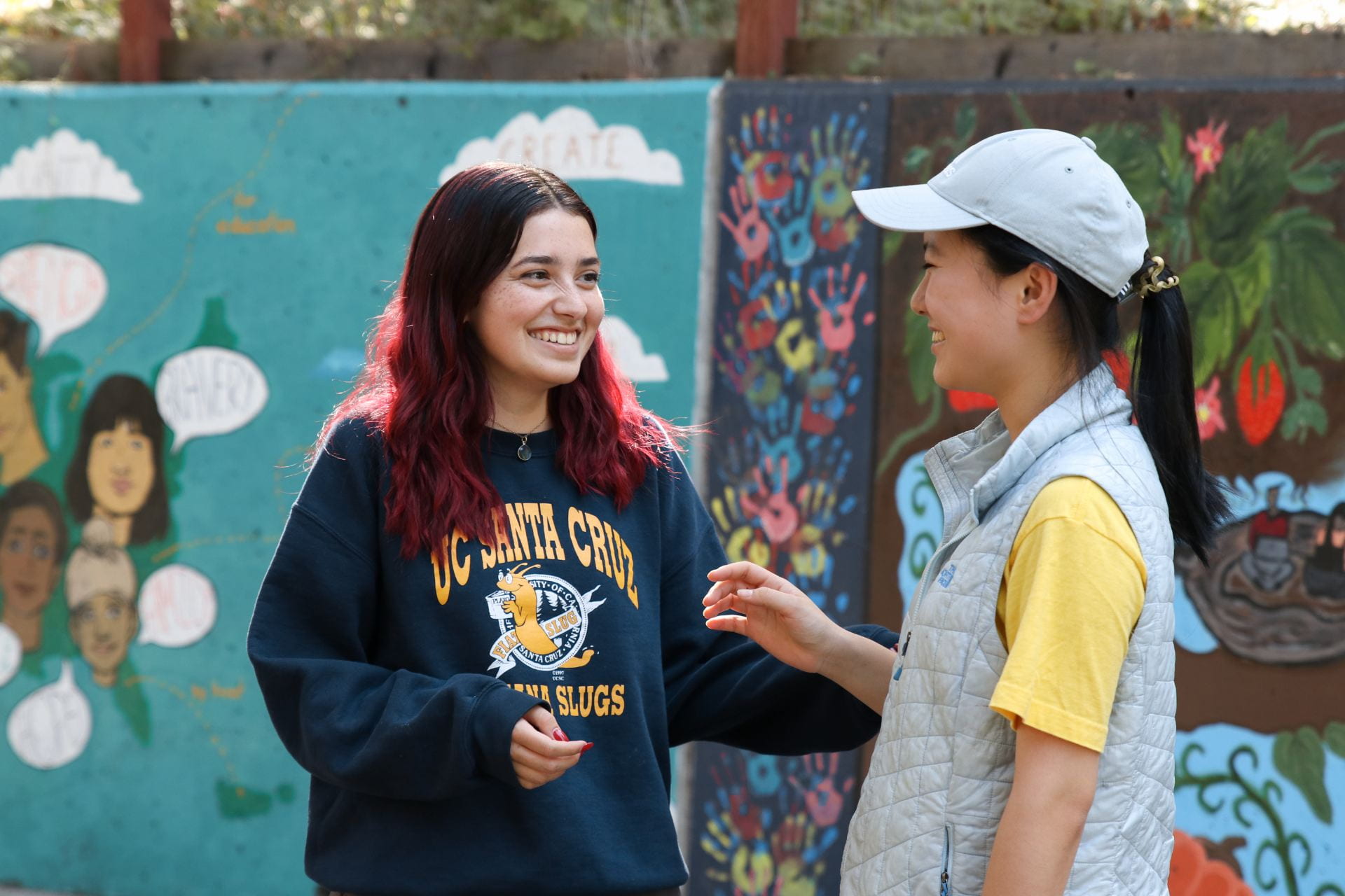 Two students talking