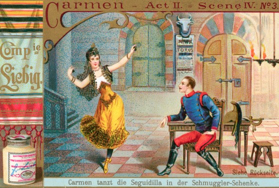 A Carmen collectible opera card