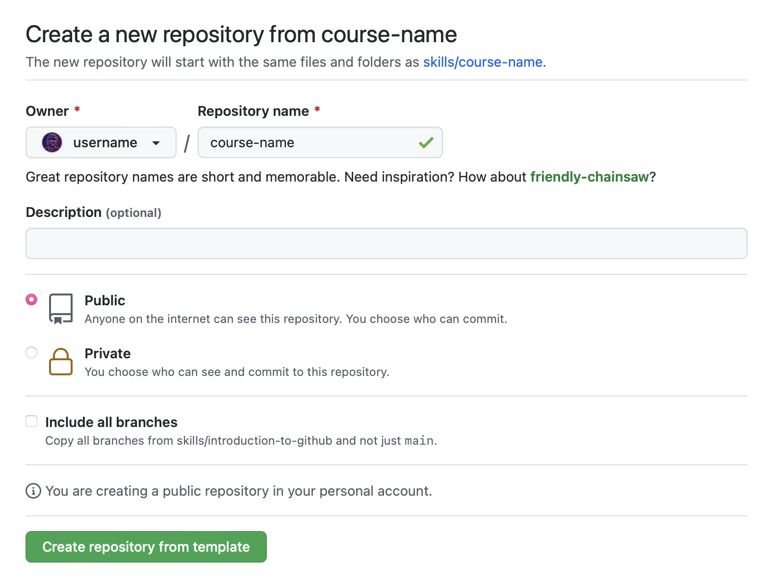 Create a new repository