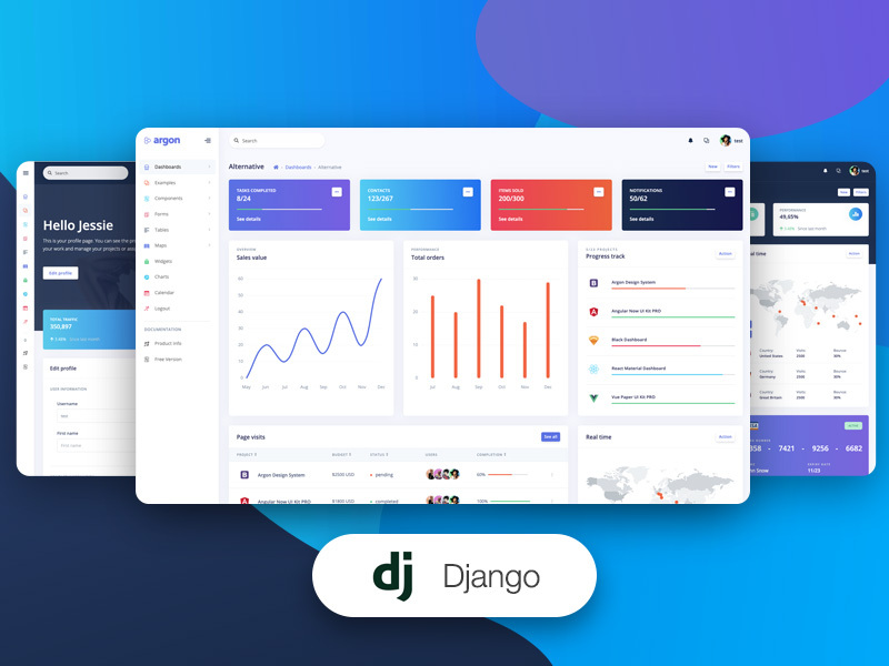 Django Dashboard - Argon Dashboard PRO, admin dashboard starter coded in Django.