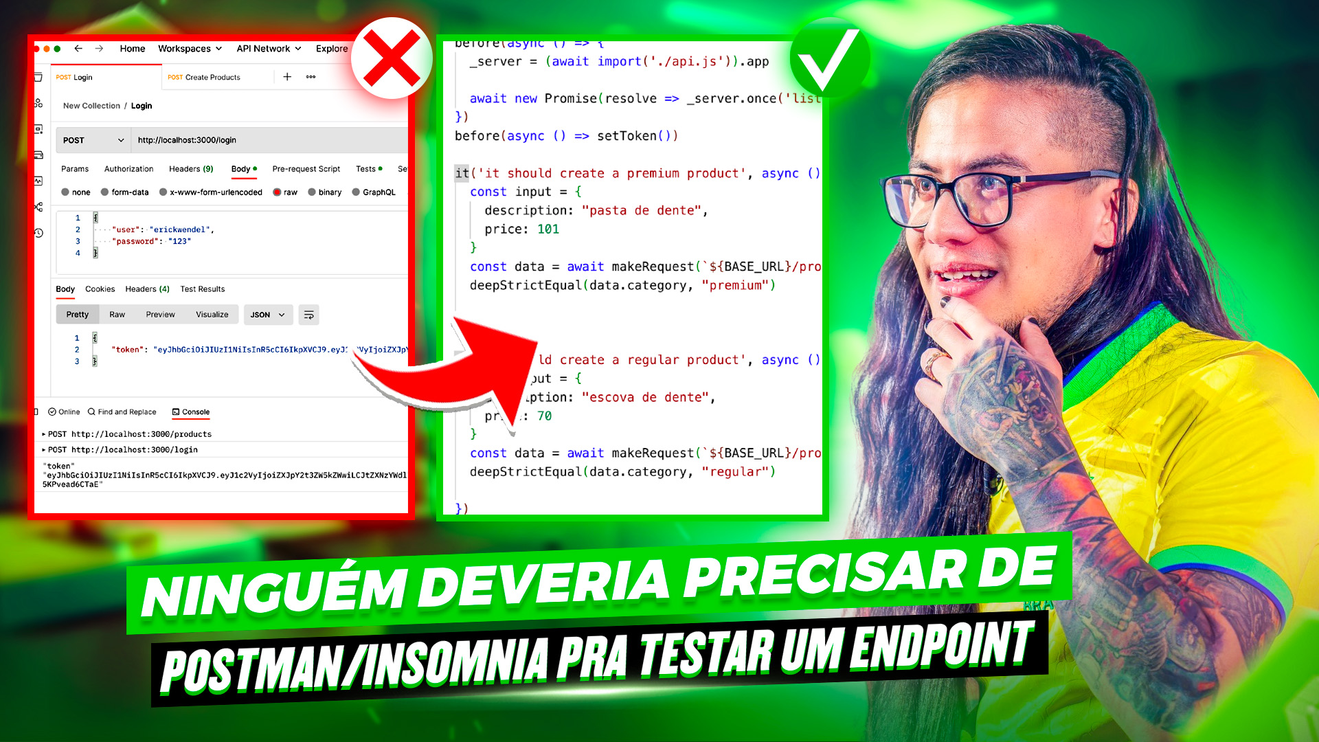 Ninguem deveria precisar de Postman-Insomnia pra testar um endpoint