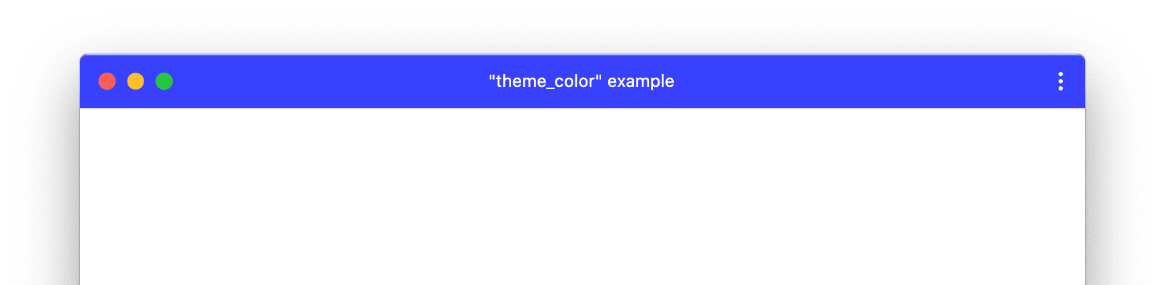 Exemplo de uma janela de PWA com theme_color personalizado.