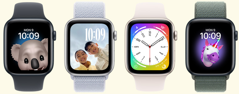 Apple Watches with fun and funny faces on them.