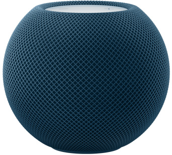 HomePod mini i farven blå