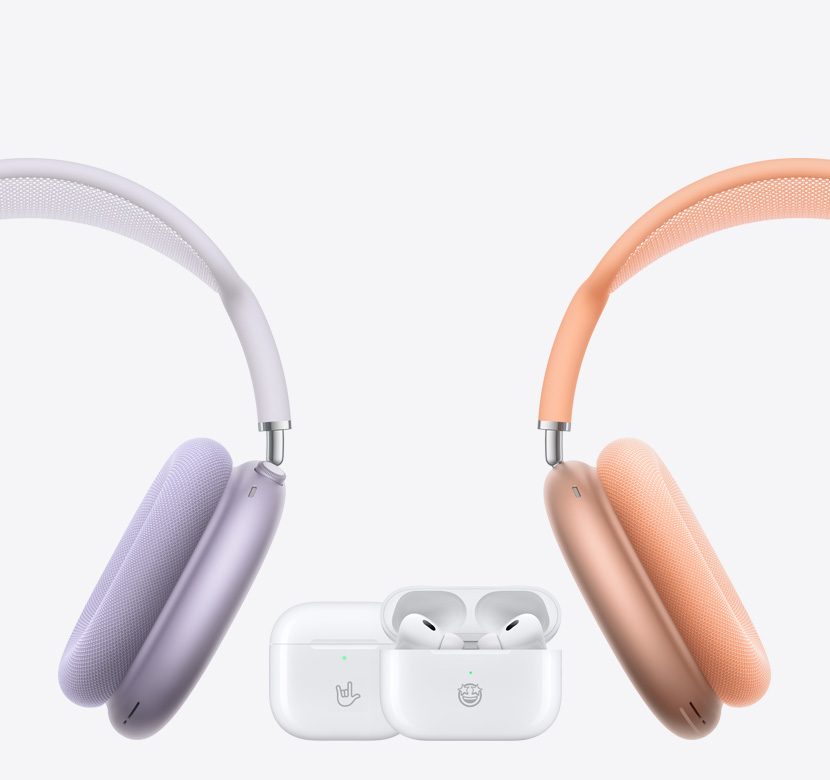 Dvoje AirPods Max za AirPody 2. generace, AirPody 3. generace a AirPody Pro 2. generace.