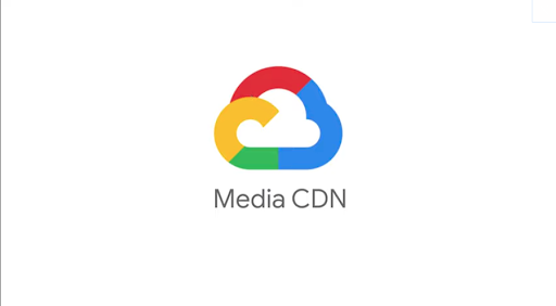 google cloud logo with text media CDN