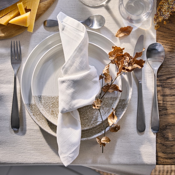 A white KRUSTISTEL napkin