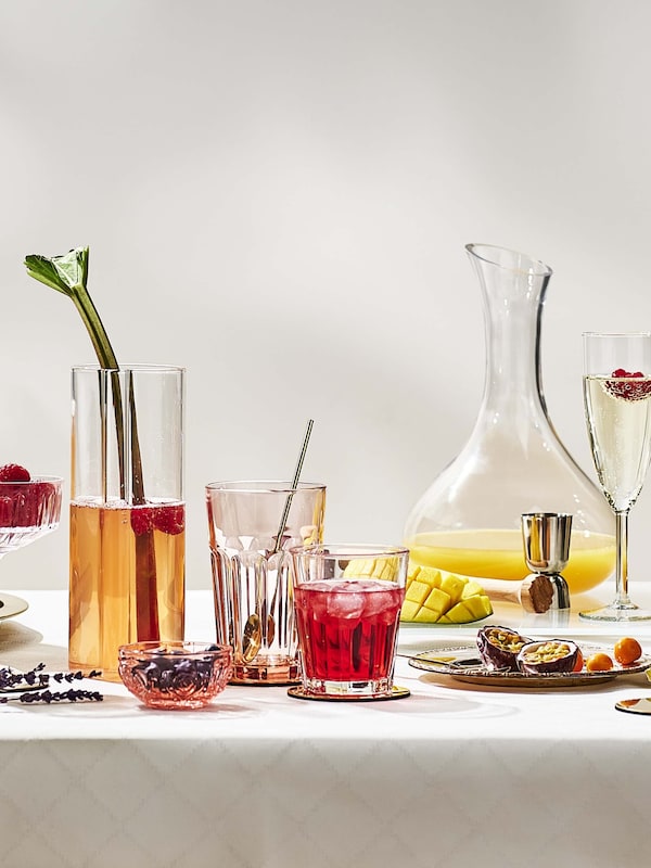 Various glasses and drinkware