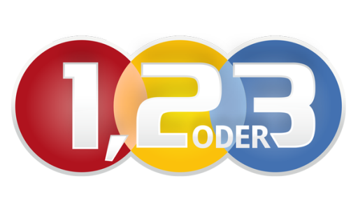 Logo "1, 2 oder 3"