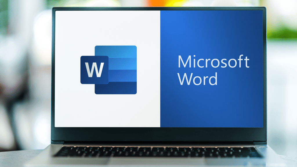 Microsoft Word Laptop Screen