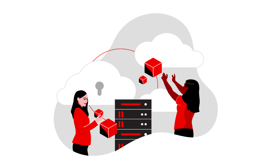 Open hybrid cloud illustration